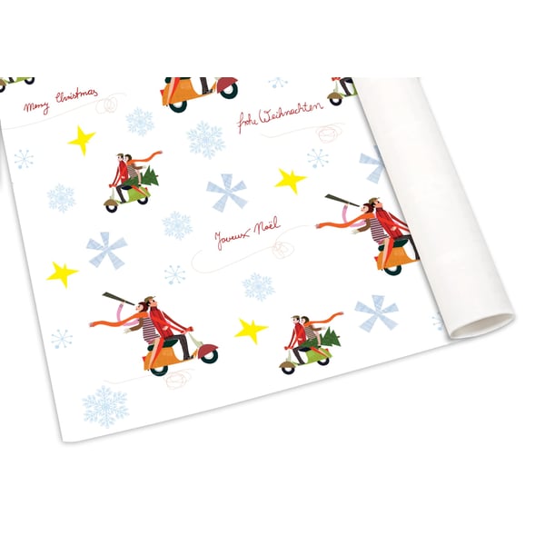 Nº de imagen del producto :número para 'Papel de regalo SIP Weihnachten con motivo Vespa scooter .o'.